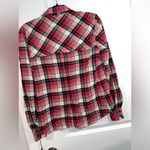 Finley Red Black Plaid Buttoned Flannel Long Sleeve Collared Shirt Size Medium Photo 8