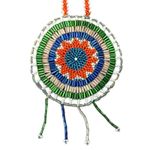 Vintage Beaded Native American Style Necklace 3 Handcrafted Statement Pieces Orange Photo 13