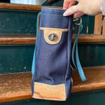 Coach Vintage Hampton Denim and Tan Leather Tote Bag Photo 4