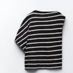 ZARA NWT ASYMMETRICAL STRIPED T-SHIRT Photo 1