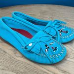 Minnetonka  Thunderbird Animikii Moccasin Loafer Turquoise Leather Women’s 7 Photo 0