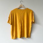 Madewell  Linen-Cotton Blend Raw-Edged Hangout Tee Photo 2