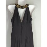 Vintage Delaru‎ Linda Bernell Women's Sequin Halter Neck Maxi Dress Black Size 4 Photo 3