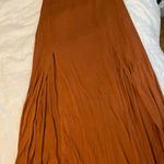 Forever 21 Brown Maxi Skirt With Slits Photo 0