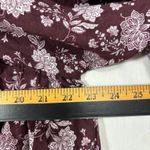 Madewell  Splitneck Puff-Sleeve Dress in Olivia Floral Dark Fig Sz XL NWT Gift Photo 5