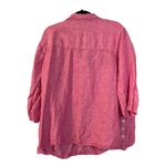 Tahari  Pink 3/4 Sleeve 100% Linen Blouse Women's Size 2X Photo 1