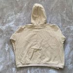 Aerie Tan Hooded Waffle Knit Long Sleeve Sweatshirt Photo 1