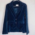 Parker Smith  Women’s Sleek Navy Blue Versatile Velvet Blazer with Pockets Sz SM Photo 5