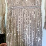 Mac Duggal FAIR  Gown Sequined Illusion High-Neck Long-Sleeve Trumpet Rose Gold 2 Photo 10