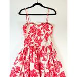 Tracy Michael Women Dress Coral Pink Midi Fit Flare Rose Garden Lined Cocktail 4 Photo 6