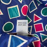 Vintage ‘90s Papell Boutique Multicolored Geometric Print Half Sleeve Midi Dress Blue Size 14 Photo 7