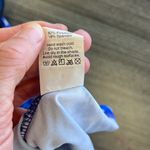 J.Crew Blue and White Graphic Fitted Tank rash guard. Size Small Photo 4