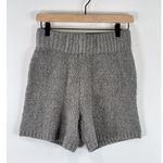 SKIMS Womens Shorts Gray Cozy Knit Boucle High Waisted Ribbed Pull On Size S/M Photo 1