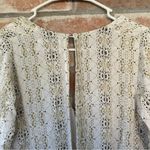 Faithfull the Brand Playsuit Romper Keyhole Open Back White Gold Print Women’s 2 Photo 7