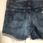 American Eagle  super‎ super stretch X midi cuffed jean shorts ripped women’s 6 Photo 9