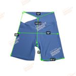 Wilo The Label Blue/White Athleisure Set Criss Cross Sports Bra Shorts Size M/L Blue Size L Photo 6