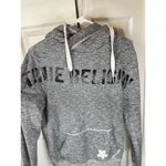 True Religion Women's Gray Graphic Hoodie Small Casual Kangaroo Pocket Photo 1