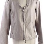 Ellen Tracy faux leather fitted moto jacket size M Photo 0