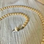 Seashell Peachy Pink Pearl Necklace Vintage “Sorcha” 30” Marquise Elegant Beachy Photo 8