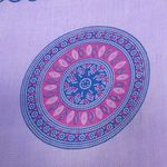 YOA Floral Scarf Shawl Wrap Fringe Mandala Pattern FLAWS Women 62" x 44" Boho Purple Photo 12