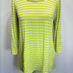 Le lis Lime Mixed Print Green & Pale Gray Striped with Navy Floral Back Panel M Photo 3