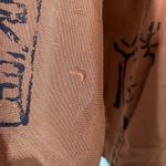 Chico's Silk Blazer Jacket Brown Asian Script Print Button Front Size 2 US L Photo 9