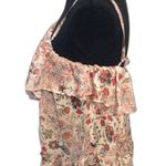 Victoria's Secret  Chiffon Sheer Ruffled Romantic Floral Top Size M Spaghetti EUC Photo 1