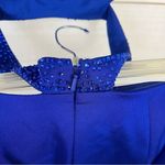 La Femme  Sexy Short Mini Cutout Cocktail Dress Blue Rhinestones Size 2 S… Photo 9