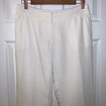 Loft  White Mid Rise Linen Wide Leg Women's Pants Photo 1