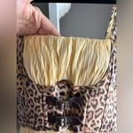 Cache  leopard and yellow silk mini dress Photo 5