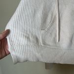 J.Crew  Ribbed Cotton Cashmere Pullover Sweater Hoodie‎ Women's Medium Pocket Photo 1