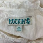 Rocking Western XL Cowgirl Elegant Ivory Cream Blouse Top Photo 10