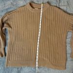 Aerie  Tan Rib Knit Scoop Neck Long Sleeve Sweater Fall Winter Cozycore Size XXS Photo 5