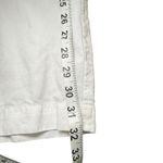 CAbi  White Linen Blend Wide Leg Drawstring Waist Casual Pants Women's Medium Photo 7