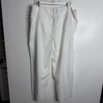 Talbots Greenwich Linen Pants White Wide Leg Full Length Lined Size 18W Photo 2