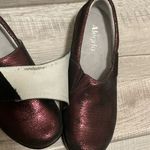 Alegria  Lauryn Burgundy Metallic Leather Shoes Photo 3