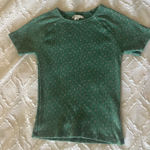 American Eagle green ribbed baby tee Photo 0