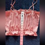 Free People Intimately Rose Blush Night Out Blouson Lace Crop Cami Top Sz Xs Photo 8