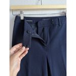 Talbots  High-Waist Straight Pants Women's Size 0P Navy Blue Flat Front Stretch Photo 8