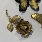 Lot Of 3 Vintage Costume Jewelry Brooches Pins Butterflies & A Giovanni Rose Photo 2