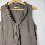 Francesca Bettini Brown Linen Sleeveless Tie Neck Mini Dress M Size M Photo 2