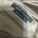 BCBG Maxazria Skirt Size 4 Silk blend Brown Bronze shiny mini party Photo 5
