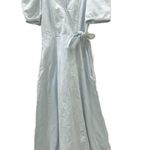 Kate Spade NJMUA508 Denim Wrap Dress Size 0 Bleached Indigo Midi Dress NWT Photo 4