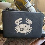 Coach LIMITED ED🔥Authentic Pebbled leather zip wristlet with Cancer print Photo 5