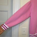 BARBIE Quarter Zip Heart Embroidered Sweatshirt Pink Sz Adult Medium Photo 5