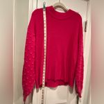 Vince Camuto NWT Size XL Pink Ribbed Knit Bauble Sleeve Oversized Sweater Photo 6