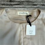 Caren Forbes  Women's Satin Tunic Blouse Top Ruffle Sleeves L LG Large Champagne Photo 5