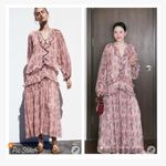 ZARA  Paisley Chiffon Ruffled Midi/Maxi Dress Photo 1