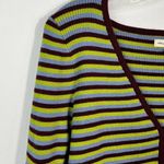 Urban Outfitters L.A Hearts Colorblock Striped Boxy Fit Cropped Cardigan Sweater Photo 2