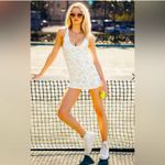 Skatie Jane Tennis Dress in Naples Size Small White Peach Mini Floral Photo 7